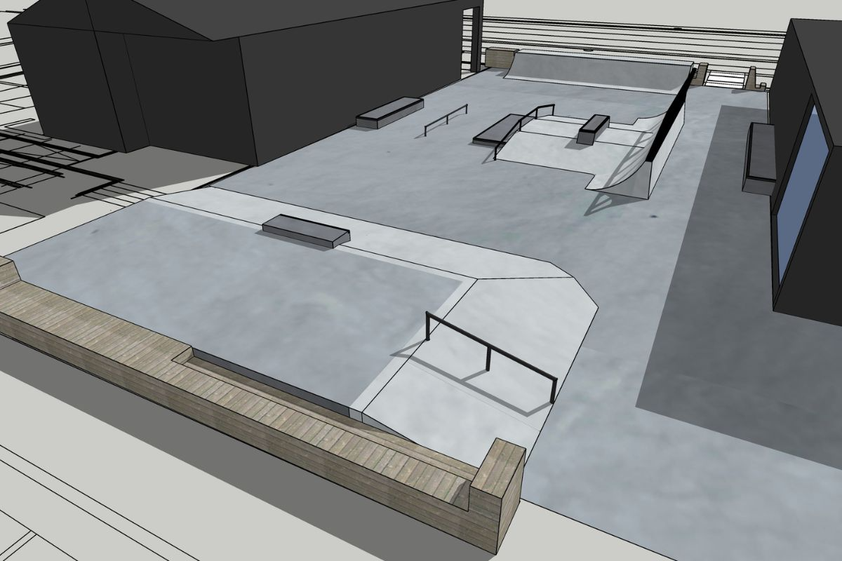 A skatepark design and build for APB in Charlotte