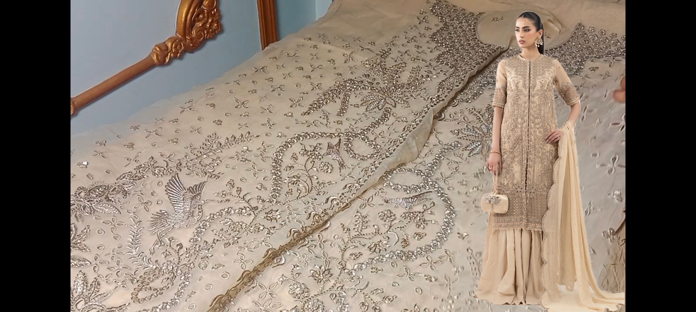 Maria B Original Heavily Embroidered Fancy Luxury Party Wear Suit