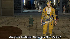 Ffxiv Complete Goldsmith Recipe List Full Version Final Fantasy Xiv