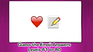 Guess The Emoji Answers - Levels 61 Through | Guess The Emoji