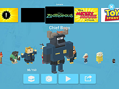how do you get the blackout characters on disney crossy road
