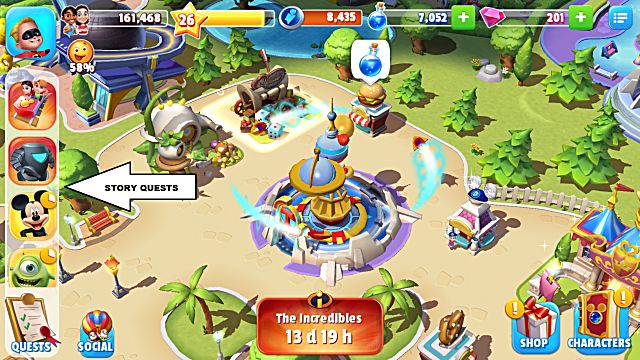 disney magic kingdoms character scrolls