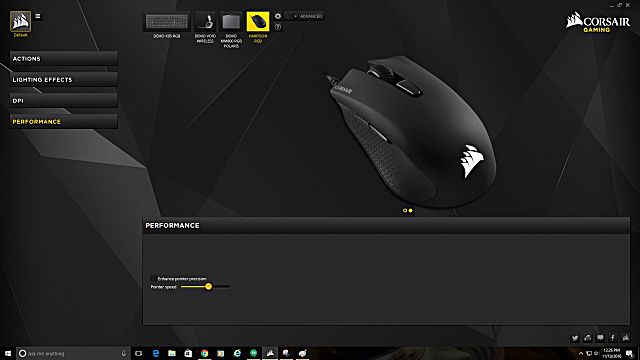 corsair harpoon mouse dpi adjustment