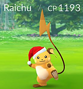 santa pikachu pokemon go