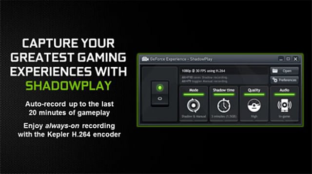 nvidia experience shadowplay