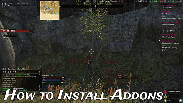 how to install addons eso