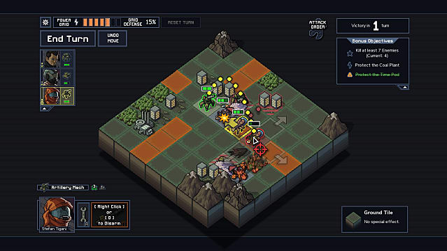 Players fight for supremacy based on strategy and tactics in Into the Breach