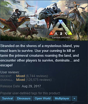 ark ps4 rating