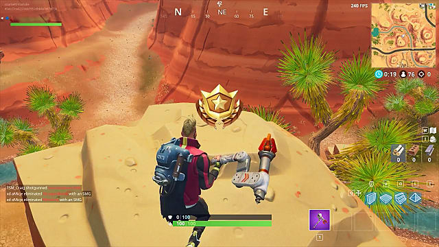 Fortnite Season 5 Week 2 Battle Star Guide Search Between An Oasis Rook Archway And Dinosaurs Fortnite