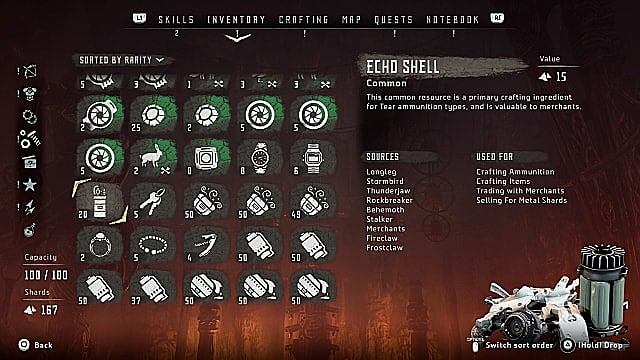 How To Get Echo Shells In Horizon Zero Dawn Horizon Zero Dawn