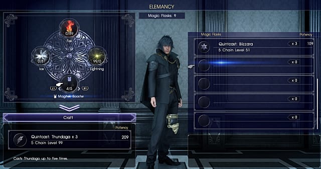 Final Fantasy Xv Guide Elemancy Catalyst Effects And Crafting Third Tier Spells Final Fantasy Xv