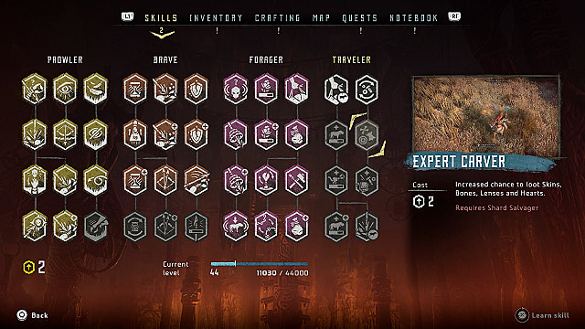 horizon zero dawn 2 skill tree