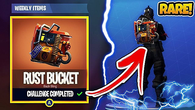 how to claim your fortnite rust bucket backpack bling - fortnite ingame items