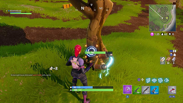 You'll want to constantly be collecting building materials in Fortnite