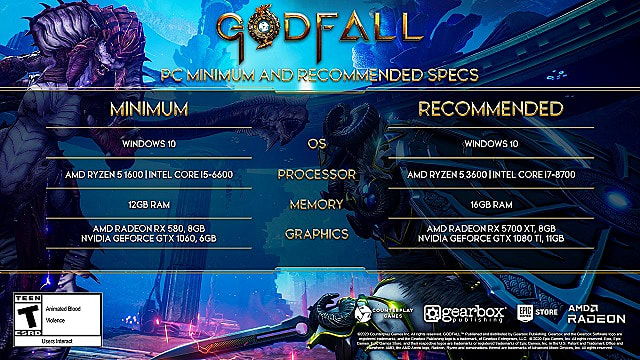 Godfall Pc Requirements Outline What You Ll Need For Regular Ol 1080p Godfall - 590 endur power simulator roblox