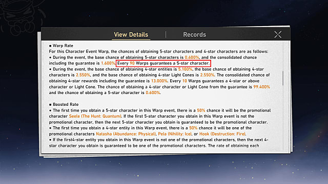 Honkai: Star Rail pity system and Warp guide