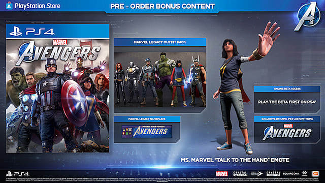 marvel's avengers for playstation 4