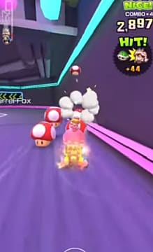 Mario Kart Tour  Pick Up 5 Dropped Mushrooms Using a Driver With a Ribbon   Mario Kart Tour - 18