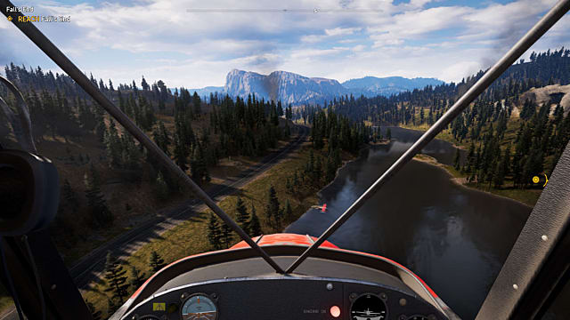 view from a cockpit as a plane flies over gorgeous Montana countryside