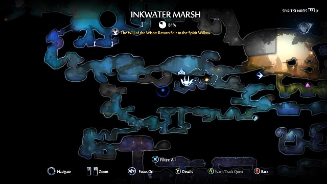 ori and the will of the wisps map stone