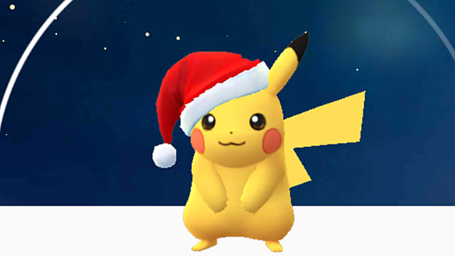 pokemon go pikachu santa hat