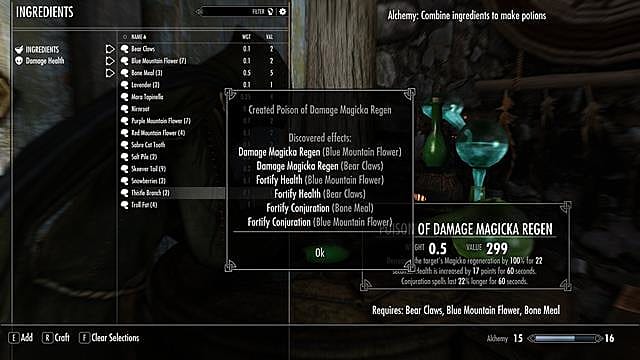 skyrim se all alchemy recipes