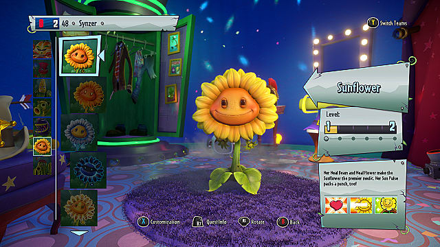 plants vs zombies garden warfare 2 sunflower