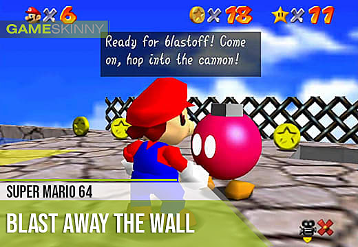 super mario 64 blast away the wall