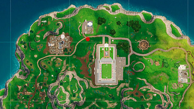 fortnite map showing location of battlestar for week 9 challenges - fortnite week 10 challenge guide