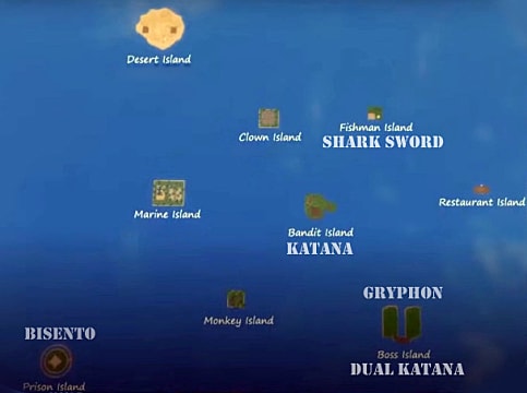 Nok Piece Map  LIST OF MAIN ISLANDS - Shadow Knight Gaming