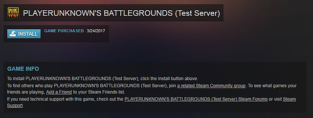 what is pubg test server
