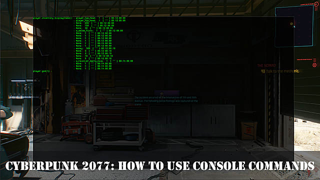 cyberpunk 2077 commandes utiliser commands gameskinny