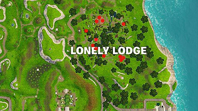 Fortnite Season 5 Week 6 Challenge Guide Search Chests In Lonely - th first point of interest at lonely lodge is the wooden house at the northern part of the areas you will find three chests inside all of which spawn in