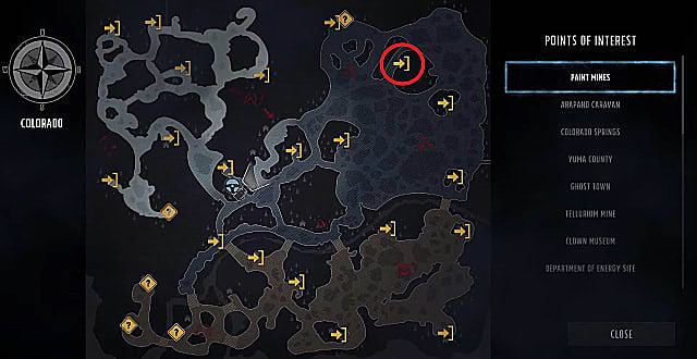 Wasteland 3 map showing the location of the Weinberger Guide to Body Armor Customization skill book in Denver Ruins.