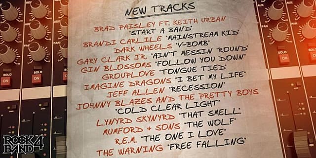 Rock Band 4's complete setlist and adapter | Rock Band 4