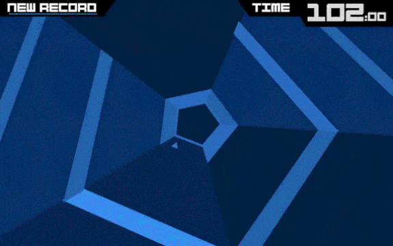 super hexagon game real world