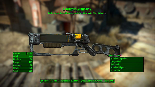 fallout 4 weapon level list