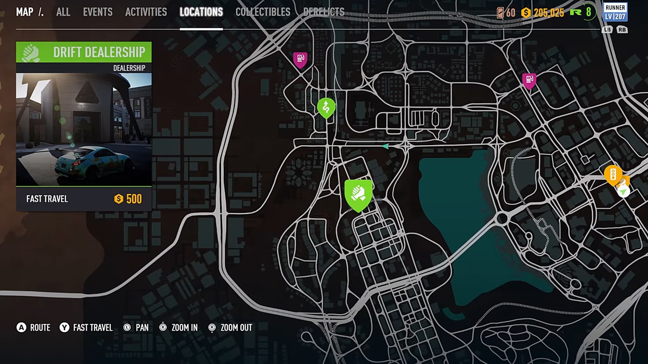 Resultado de imagem para nfs payback map with all dealership locations