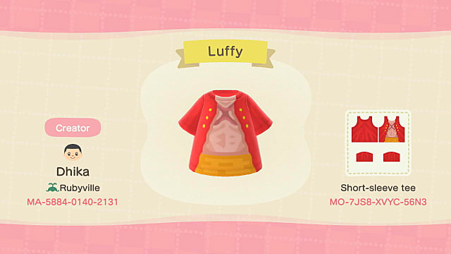 Animal Crossing New Horizons Anime Outfits Cosplay It Up Slide 21 - luffy roblox clothes
