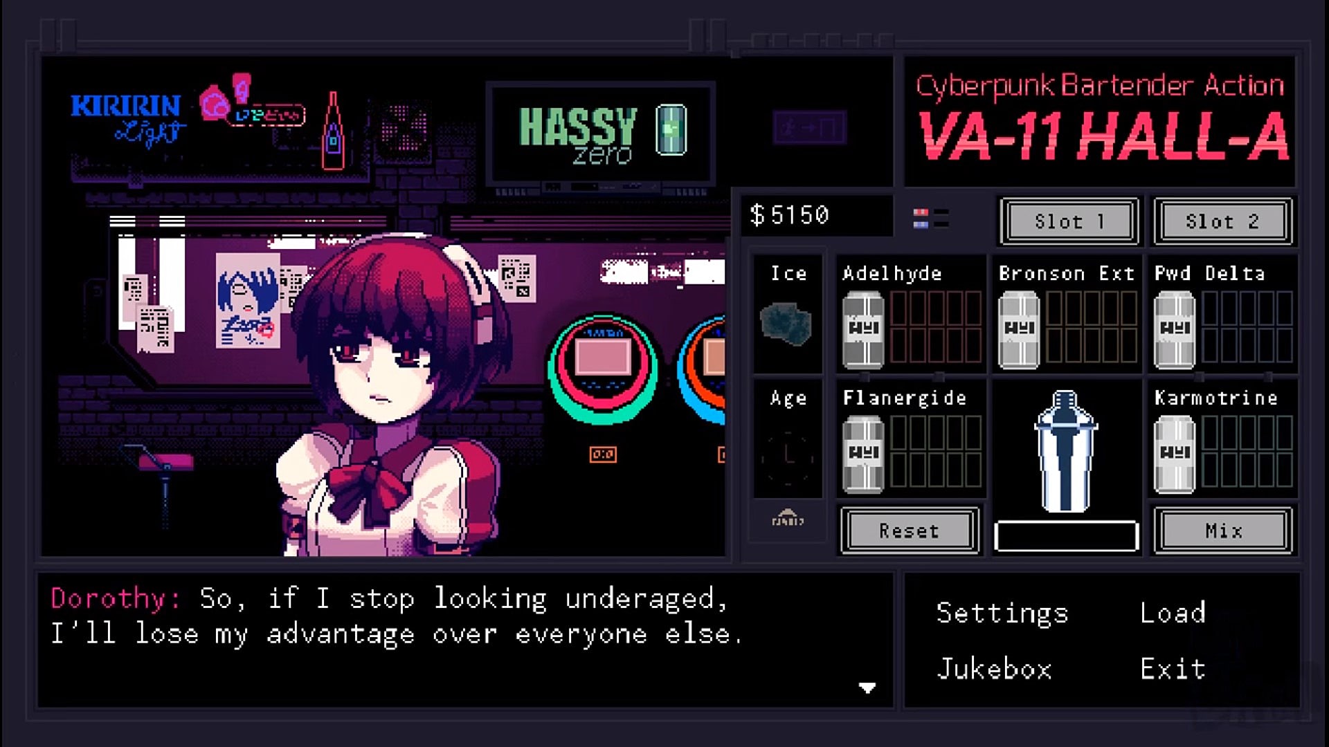 Va 11 Hall A Cyberpunk Bartender Action Review A Hip Flask Of The Human Condition Va 11 Hall A Cyberpunk Bartender Action