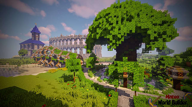 Top 9 Minecraft Seeds with Castles (Using Map Downloads) | Slide 4