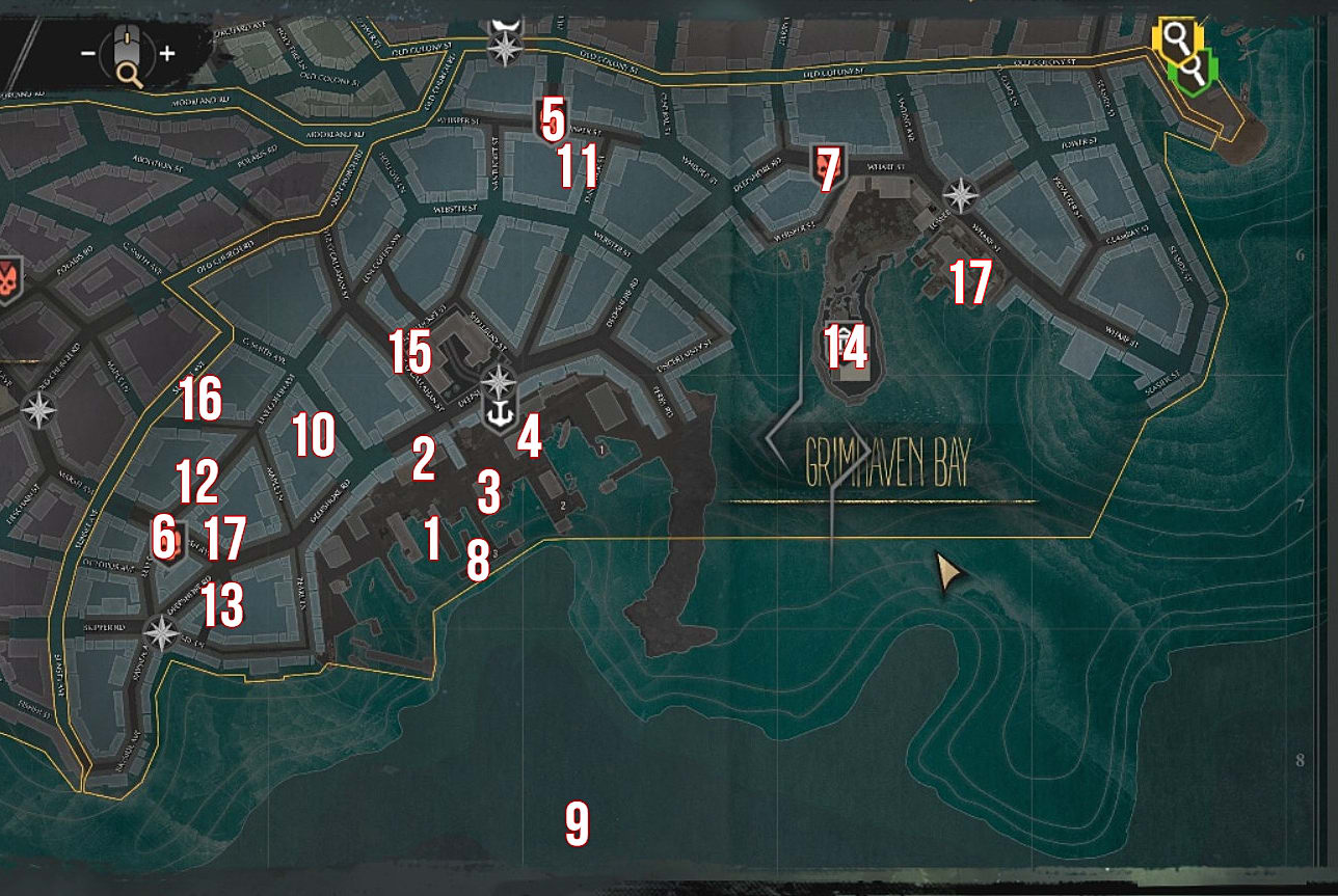 The Sinking City Side Case And Main Quest Locations The