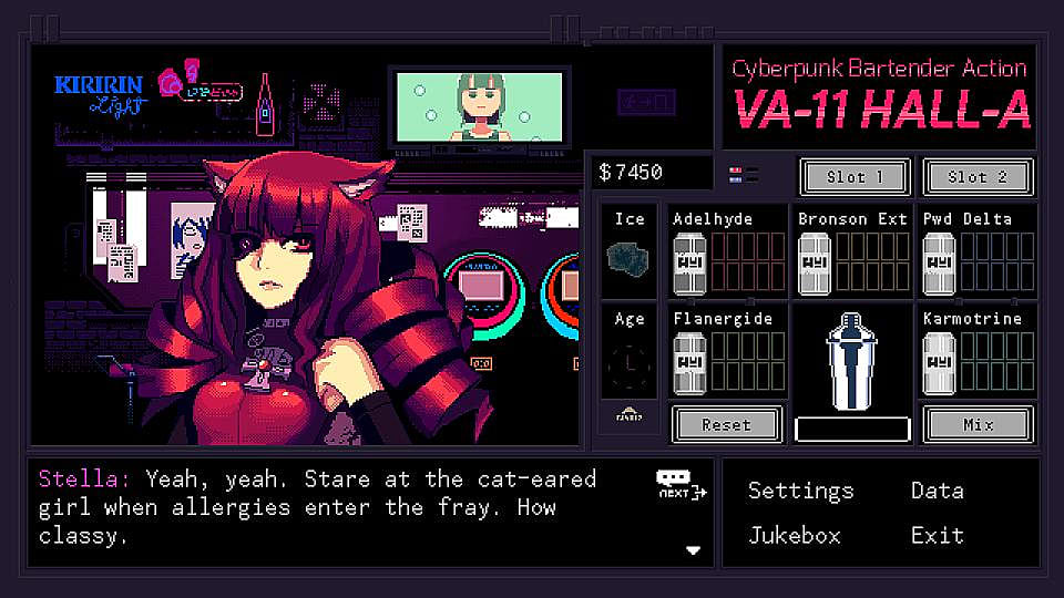 Va 11 Hall A Cyberpunk Bartender Action Review A Hip Flask Of The Human Condition Va 11 Hall A Cyberpunk Bartender Action