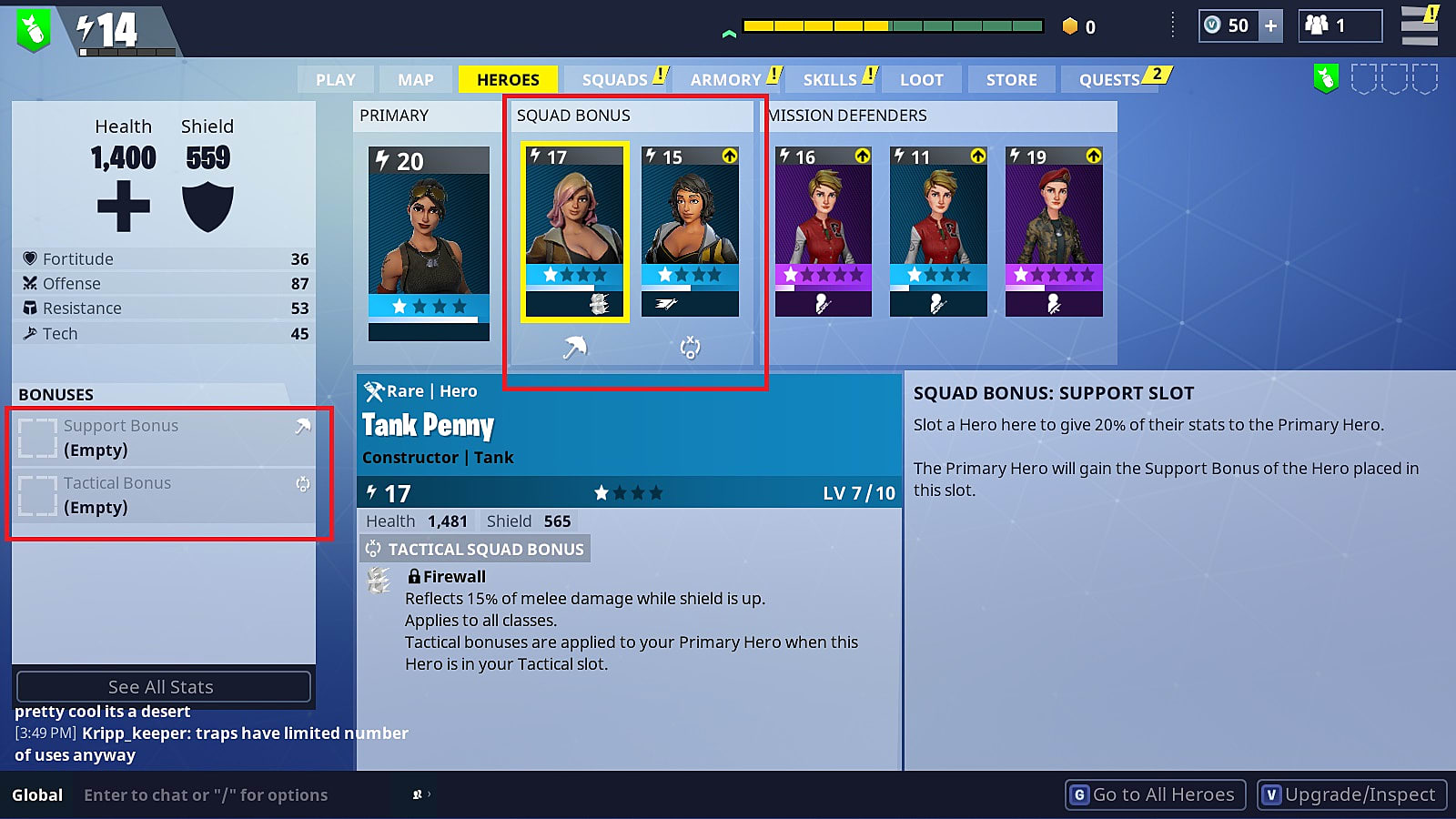 hero squads and bonuses - fortnite expeditions guide