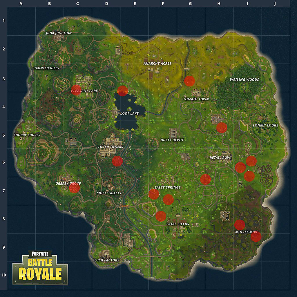 How Many Llama Per Map In Fortnite Fortnite Supply Llama Locations Guide Fortnite