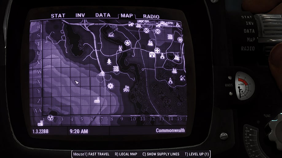 fallout 4 improved map with visible roads