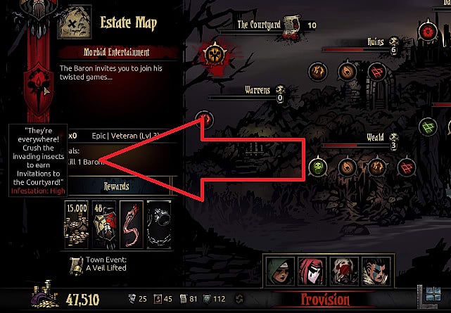 darkest dungeon what provisions to bring