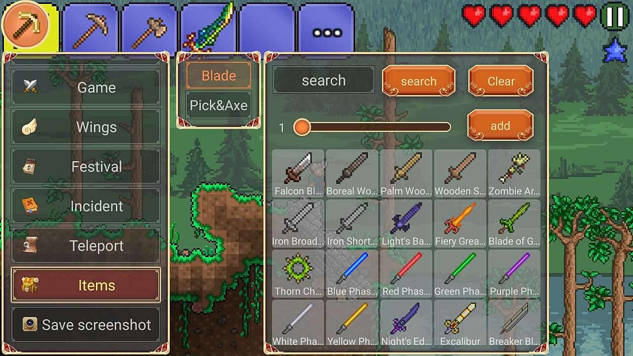 terraria 1.2.4 android character