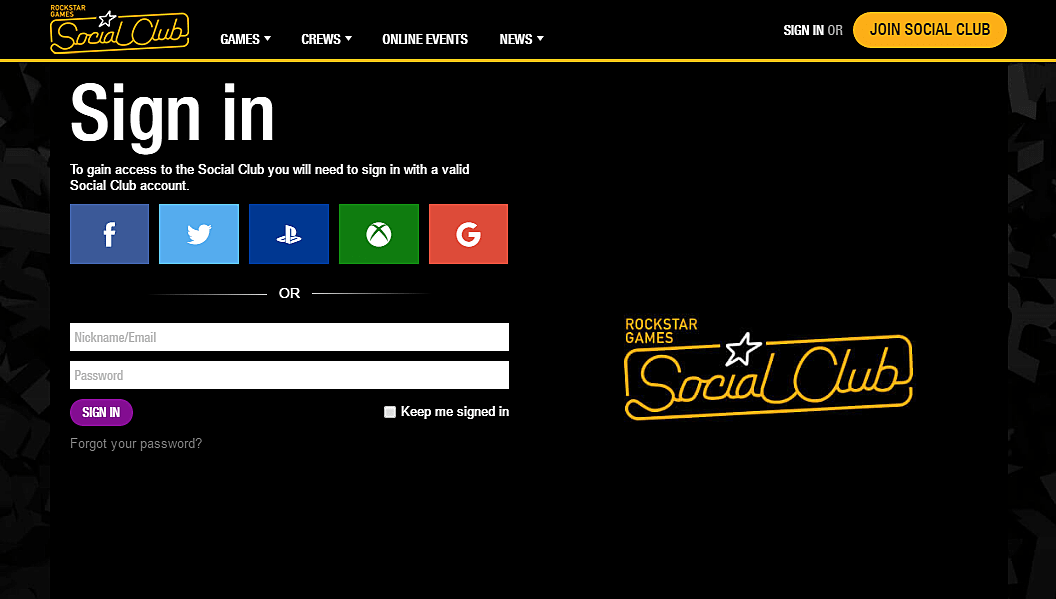 gta v social club menu