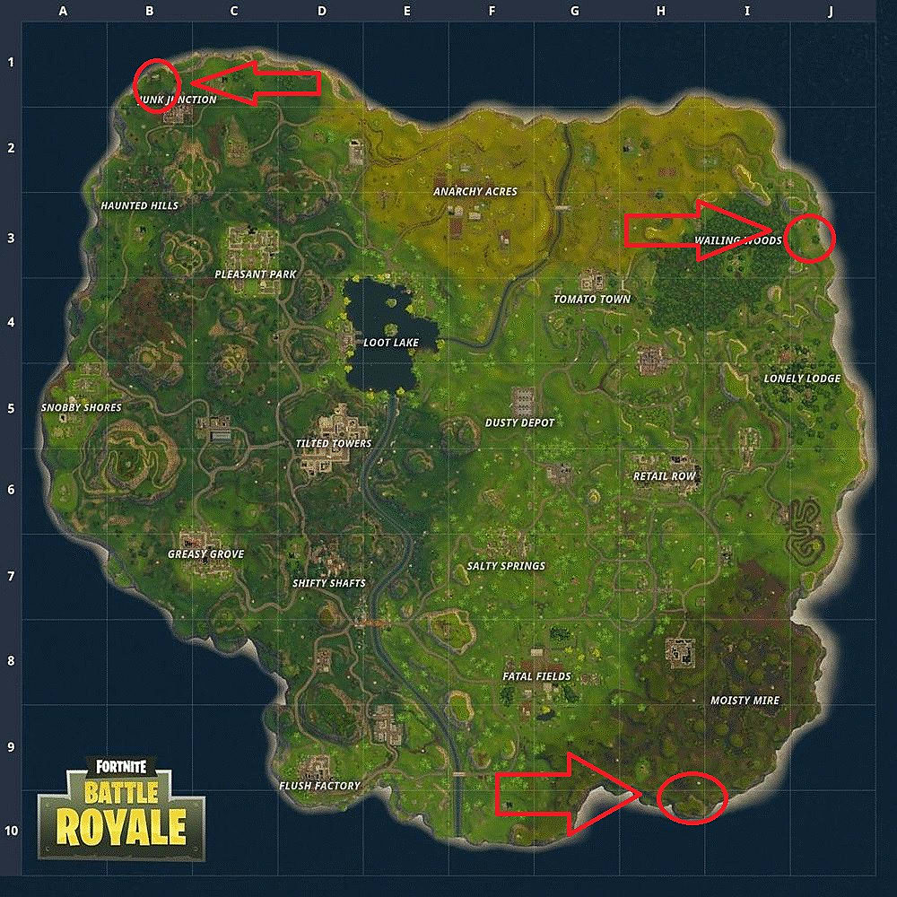 the new locations to find in fortnite llama fox and crab - fox location fortnite